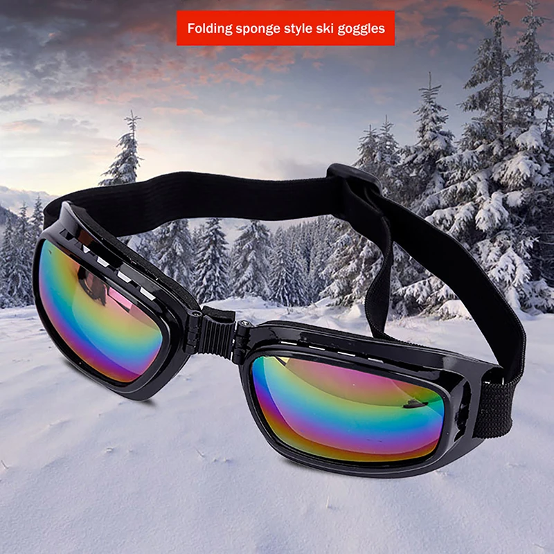 Antibeschlag-Schutzbrille, winddichte Motorradbrille zum Skifahren, Radfahren und im Gelände, mit klappbarem