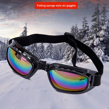 Antibeschlag-Schutzbrille, winddichte Motorradbrille zum Skifahren, Radfahren und im Gelände, mit klappbarem