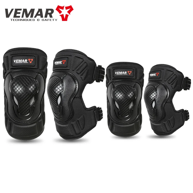 Vemar Motorrad Ellenbogen Knie Pads MTB BMX Wachen Erwachsene M-L Sicherheit Schutz Wachen Motocross (4 Stück)