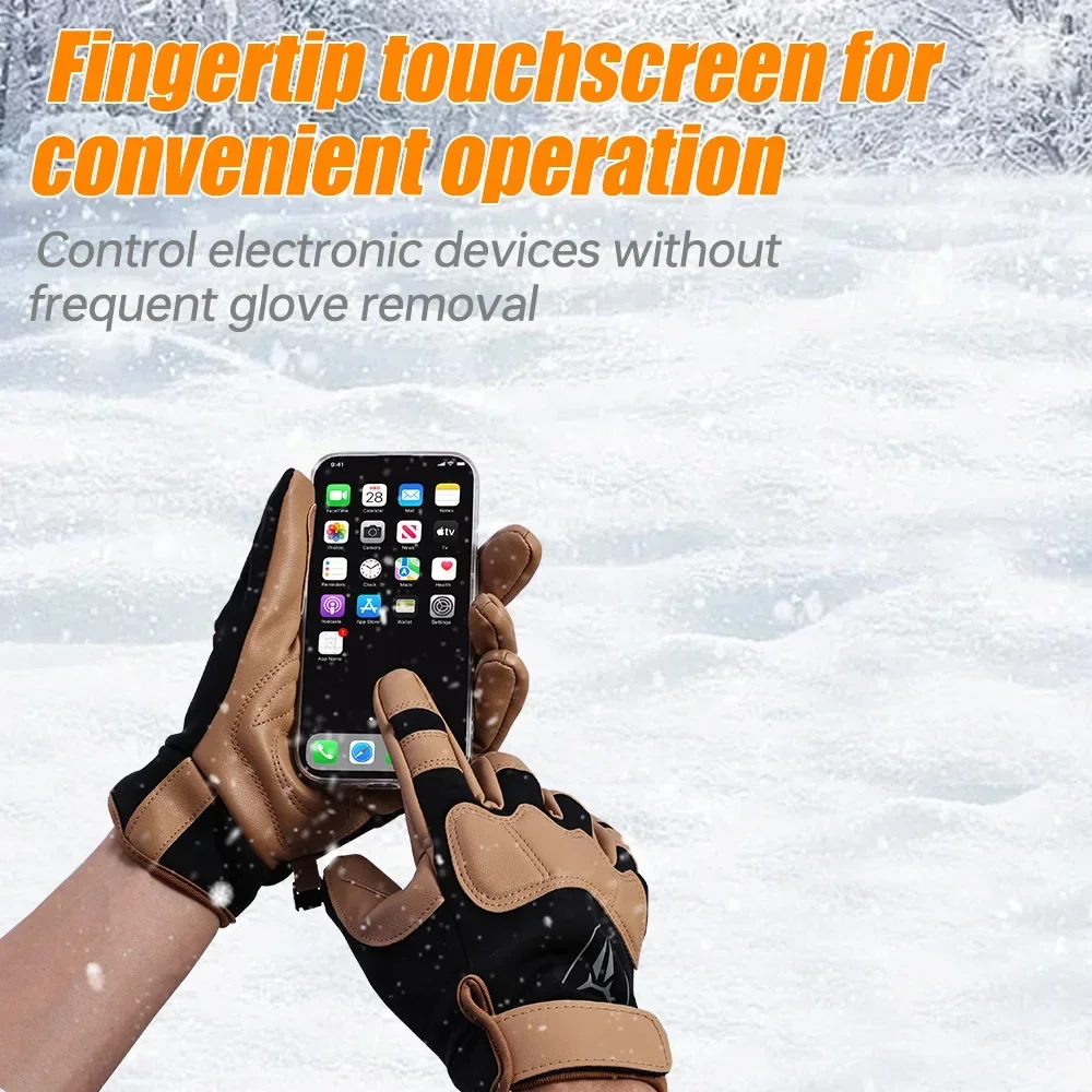 Winter-Fahrradhandschuhe mit Touchscreen-Funktion, winddicht, wärmend – Bild 5