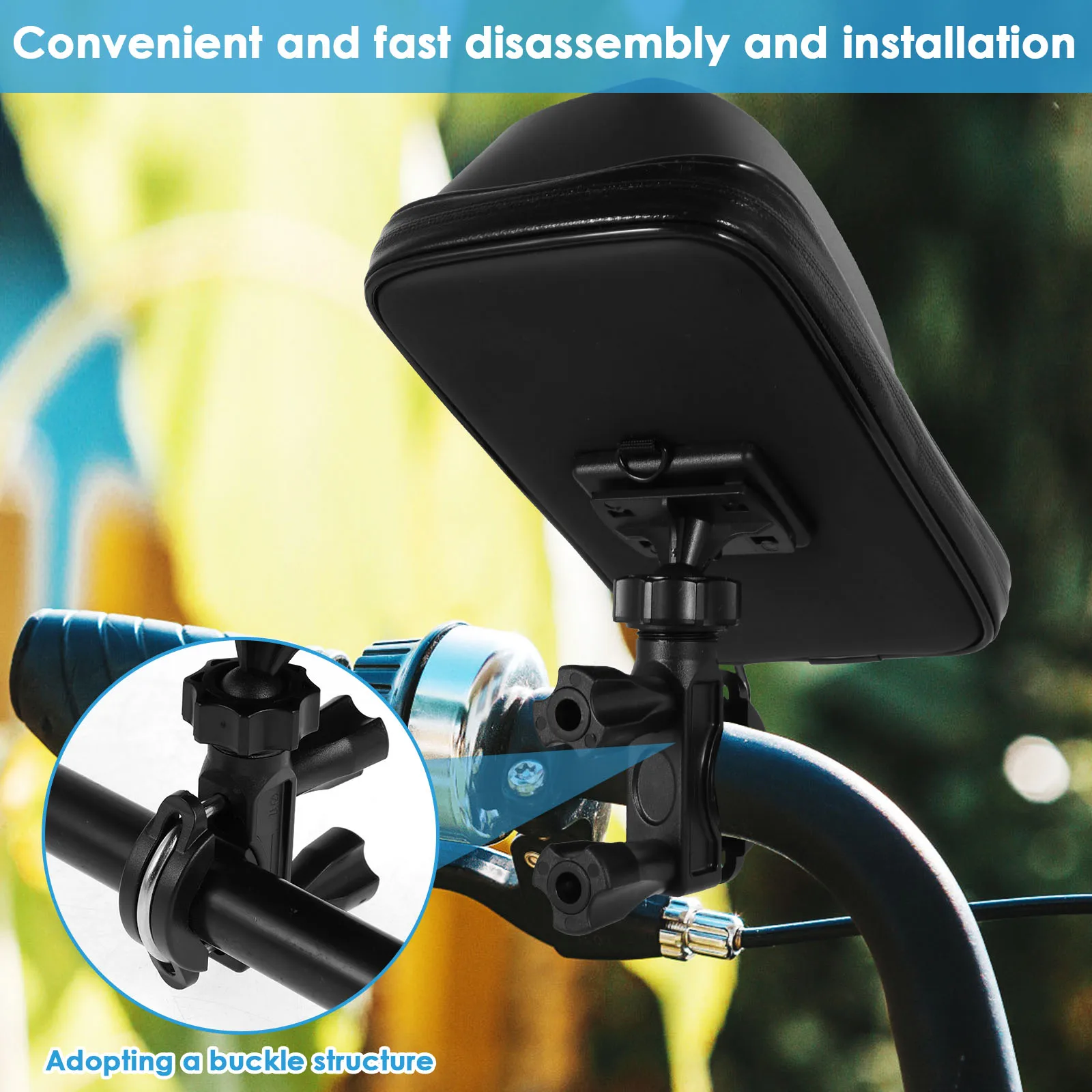 360 ° Drehbarer Fahrrad- und Motorrad-GPS-Navigationshalter – Image 6