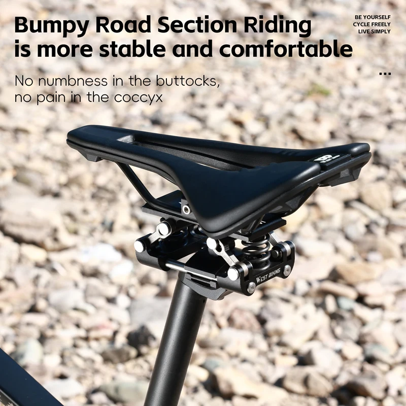 WEST BIKING Fahrradsattel-Stoßdämpfer, Federung, Sattelstützenkissen – Image 3