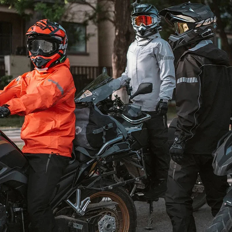 Motorrad-Regenanzug, wasserdicht, geteilter Regenmantel, Anzug – Image 4