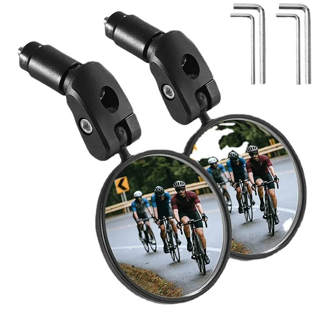 Universal Fahrrad Spiegel Rückspiegel Einstellbar Drehen Weitwinkel – Bild 3