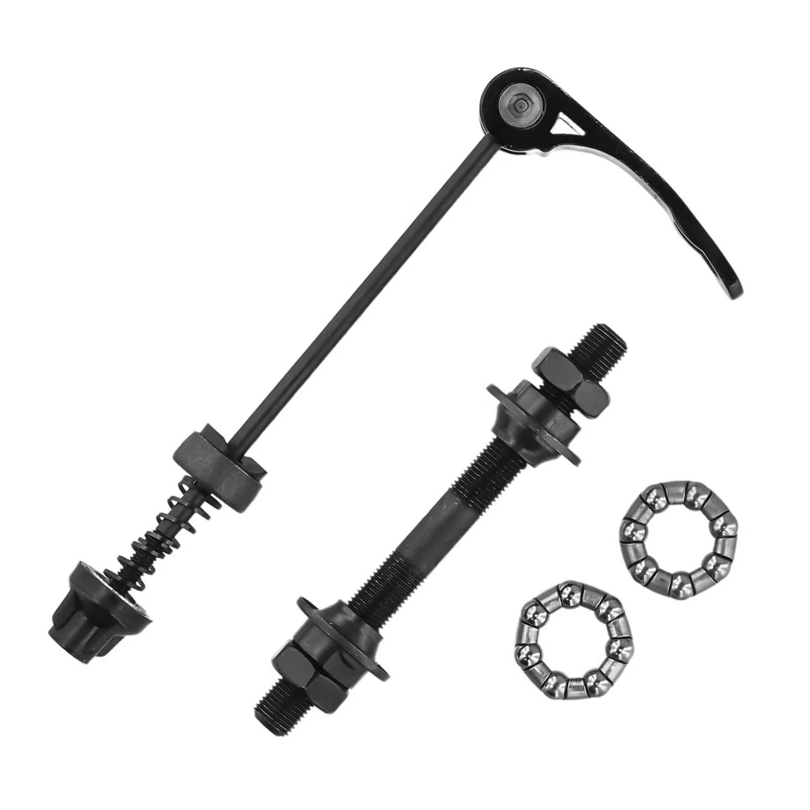 Fahrrad-Achsen-Set mit Schnellspanner für vorne und hinten, inklusive 25m (1/4) Nabenlager, Ersatz