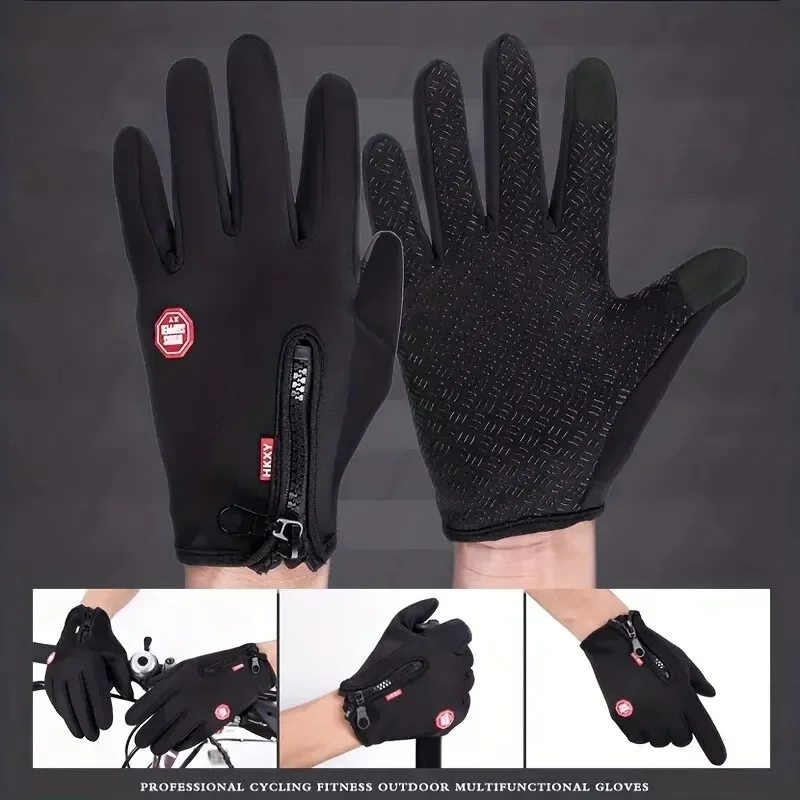 Winter-Motorradhandschuhe mit Touchscreen-Funktion, thermisch – Bild 3