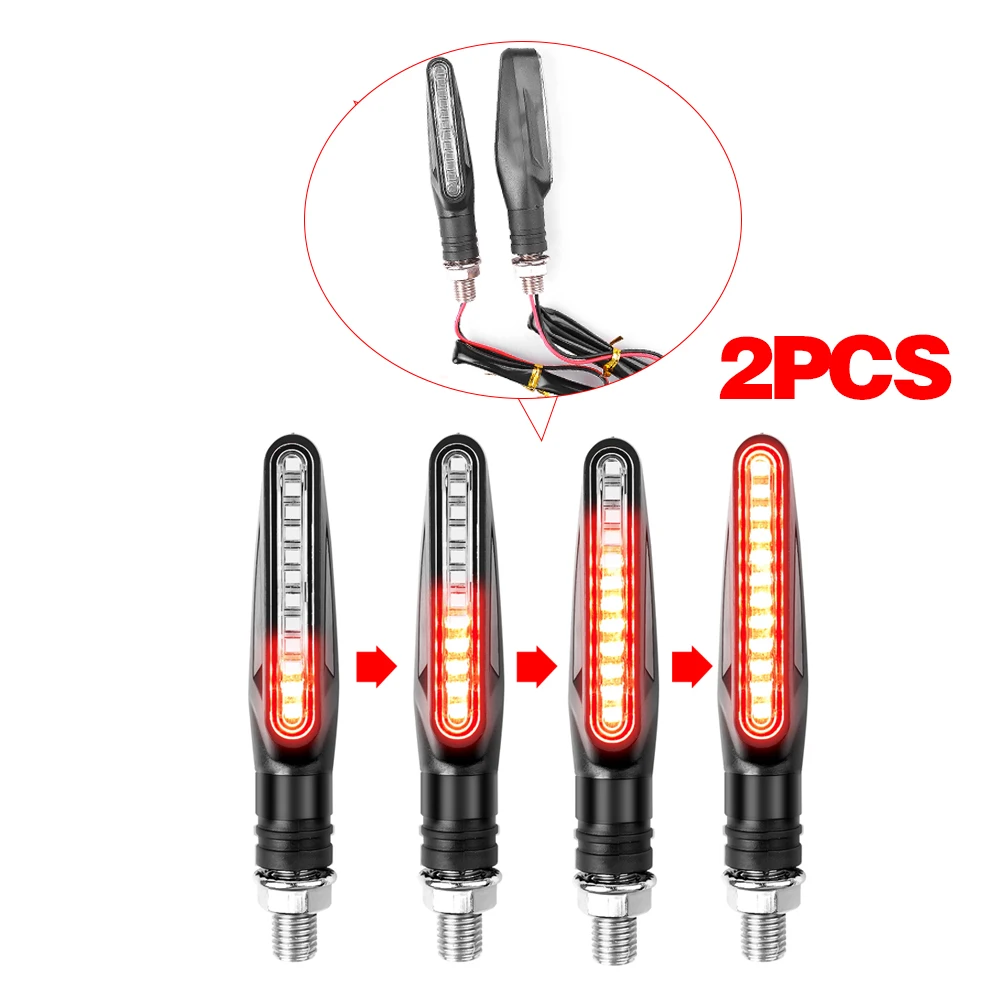 Motorrad-LED-Blinker, Richtungsanzeiger, Blinkende Heck-Bremsleuchte, Stoppsignal-Licht, Motorrad-Tagfahrlicht