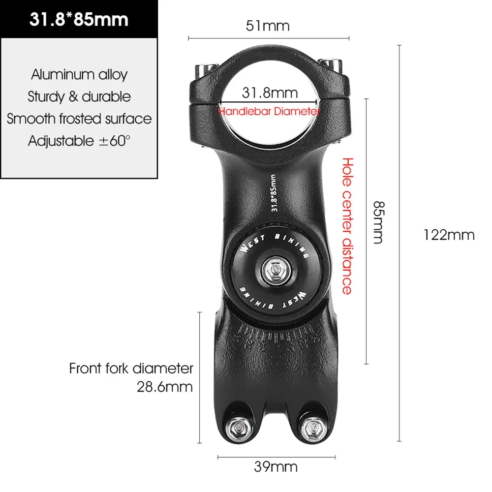 MTB Rennrad Verstellbarer Lenkervorbau Fahrradlenker-Winkeladapter aus Aluminiumlegierung