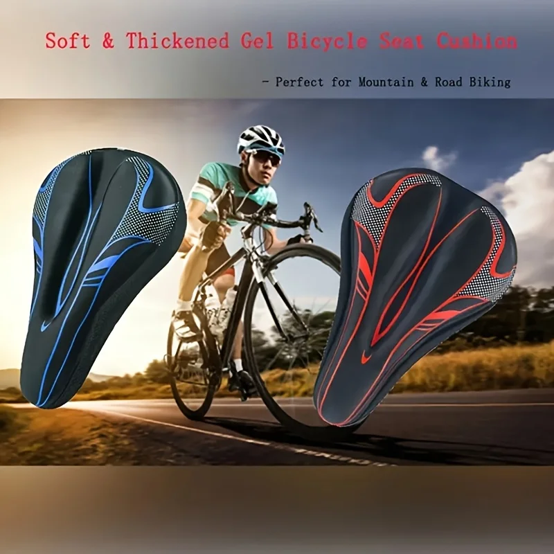 Gepolsterter Gel-Fahrradsitzbezug, verstellbares, weiches Sattelkissen – Image 5