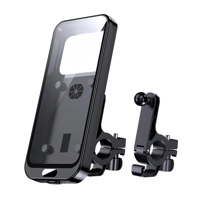 Wasserdichte Motorrad-Handyhalterung, Anti-Shake Lenkerhalterung 360° ° Drehbare Outdoor-Navigationshalterung