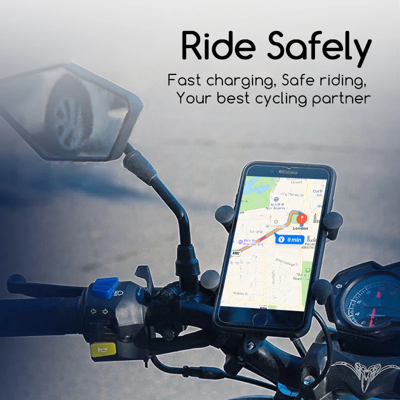 Fahrradlenkerhalterung Wasserdicht 360° ° Grad drehbarer X-Grip – Image 3
