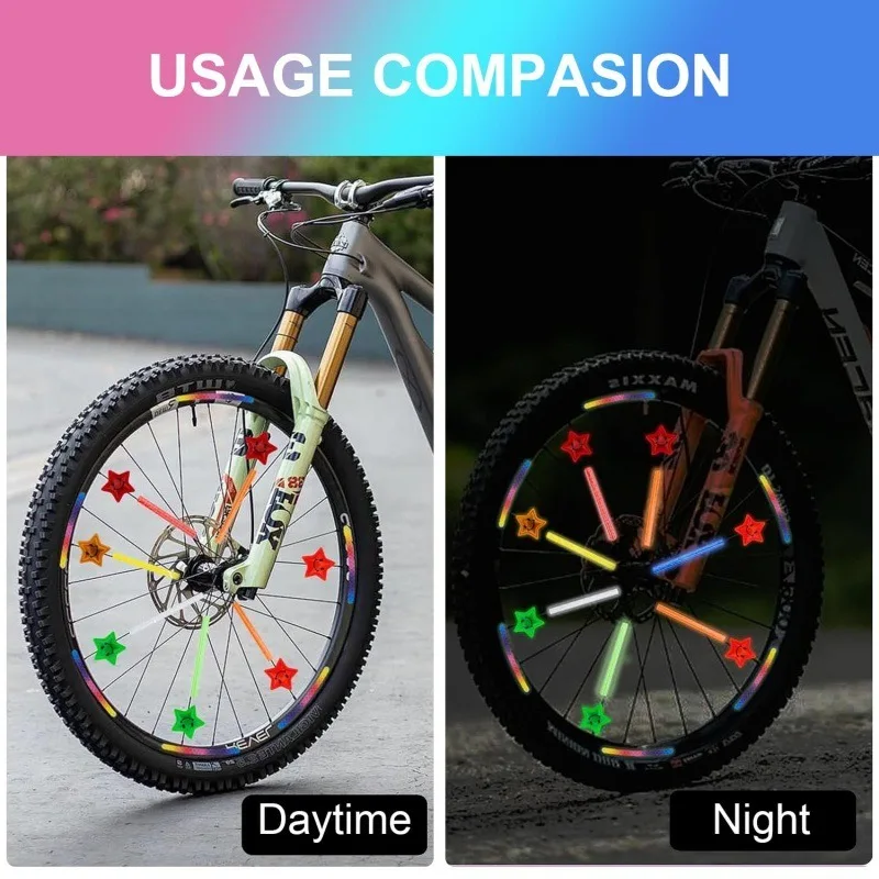 Fahrrad Speichen Reflektierende Clip Kinder Fahrrad Bunte Reflektor – Image 3