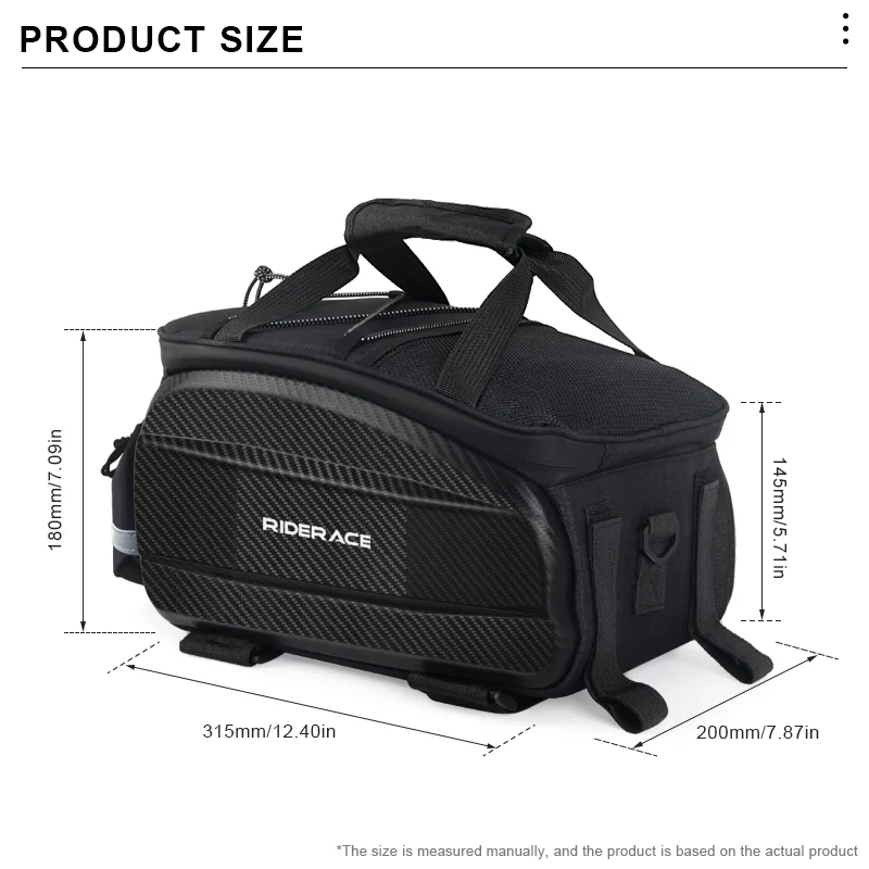RIDERACE Fahrradträger Tasche MTB Fahrrad Rücksitzträger Tasche – Image 6