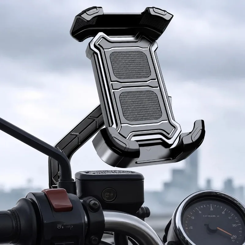 Universelle Motorrad-Handyhalterung 360° ° Drehbarer, stoßfester Lenkerhalter, Anti-Shake, für Motorrad