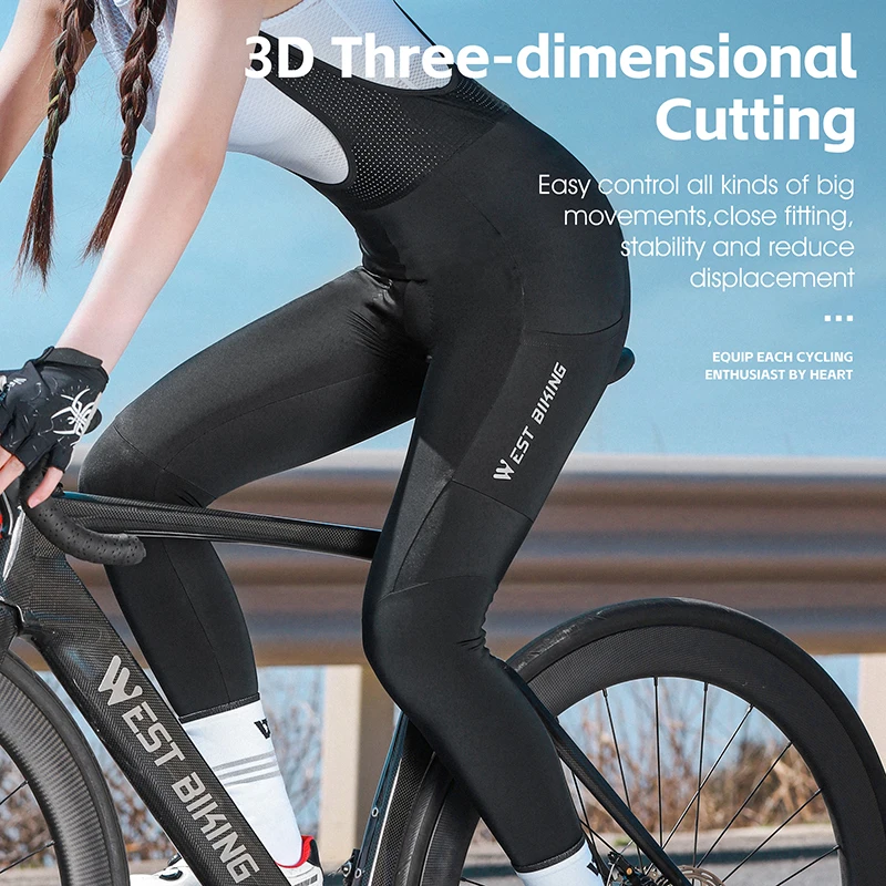 West Biking Männer Frauen Radfahren Träger hose mit 3D Stoß dämpfung – Image 5