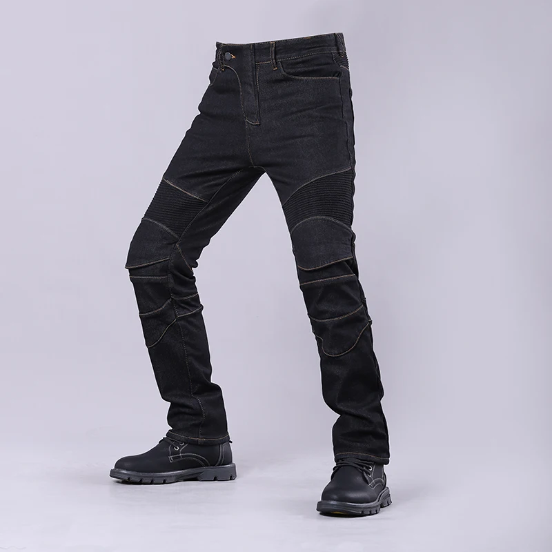 Motorrad-Jeans für Herren Outdoor Moto-Jeans mit Schutzpolstern für Knie und Hüfte Motocross-Hose Touring