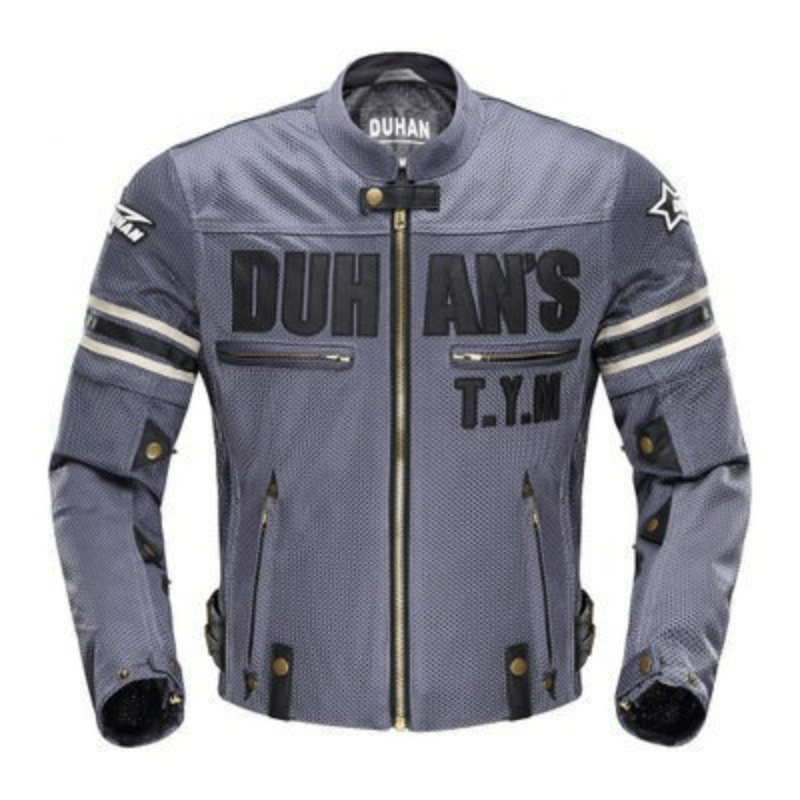 Motorradjacke für Herren Sommer Chaqueta Moto Jacke Fahrbekleidung Atmungsaktives Netzgewebe Touring-Rennjacke