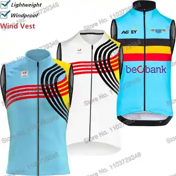 Belgien 2024 Fahrradweste Windjacke Pro Race Herren Windweste Sommer Rennrad Jersey Ärmellos MTB Damen