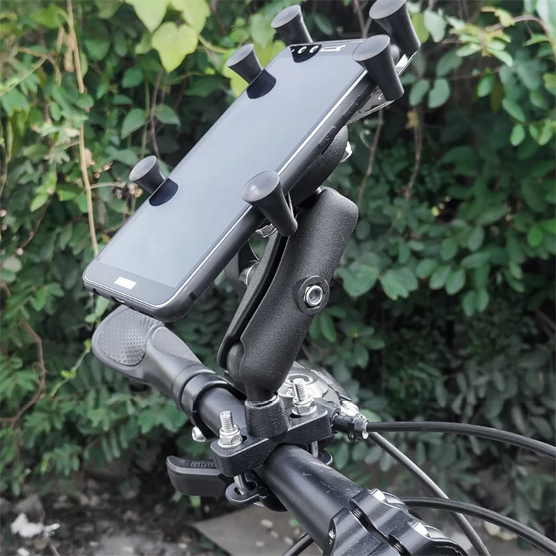 Motorrad Fahrrad Lenker Ram Mount Basis mit 1 Zoll Ball Mount Rail Ram – Bild 5