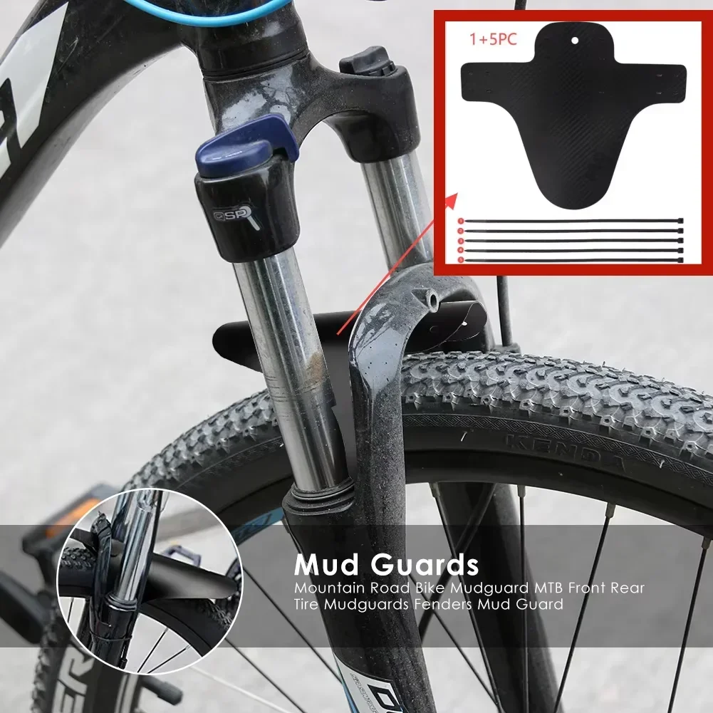 Fahrrad Kotflügel Berg Carbon Muster Fahrrad Schlamm Schutz Für Vorne – Image 4