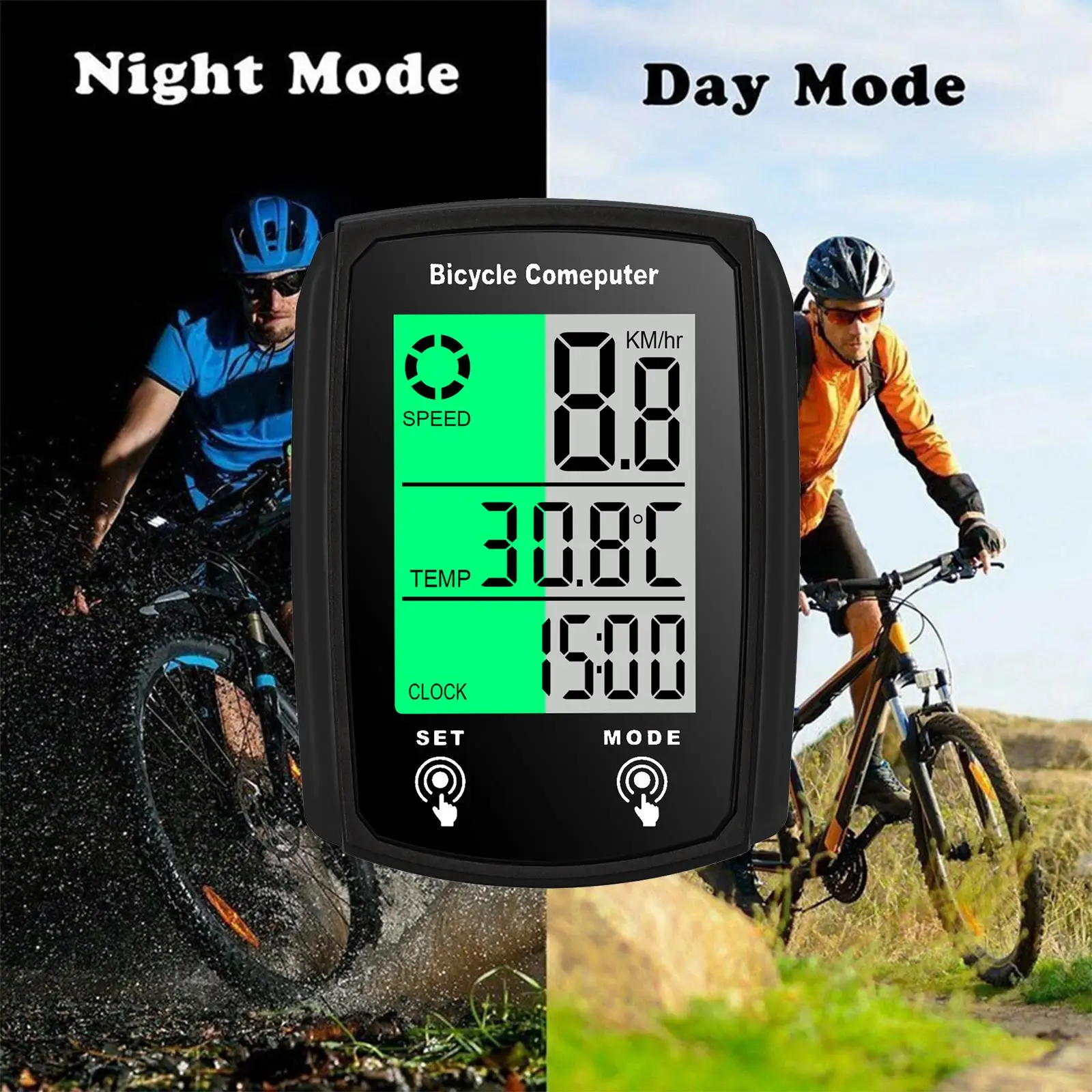 Fahrradcomputer, kabelgebundener Tachometer, USB-Ladefunktion – Image 3
