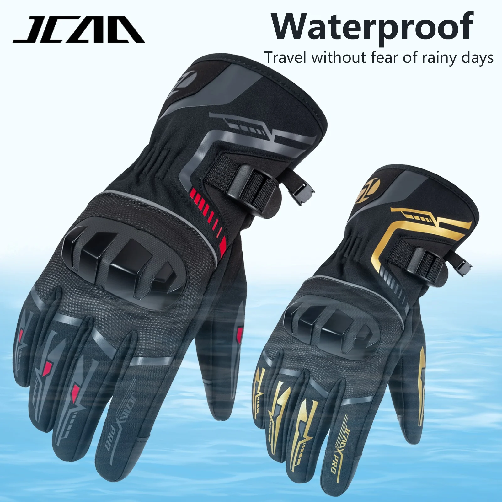Winter-Motorradhandschuhe für Männer und Frauen, wasserdicht, warm – Bild 3