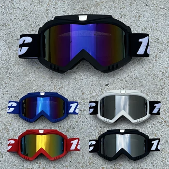 Motorradbrille, staubdichte Rennbrille, winddicht, für Herren und Damen, geeignet für Motocross, Radfahren