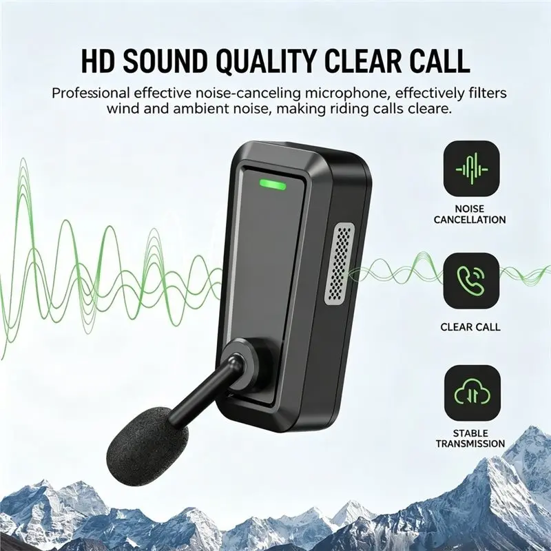 Motorradhelm Bluetooth-Headset Kabelloses BT-Intercom-Headset – Bild 5