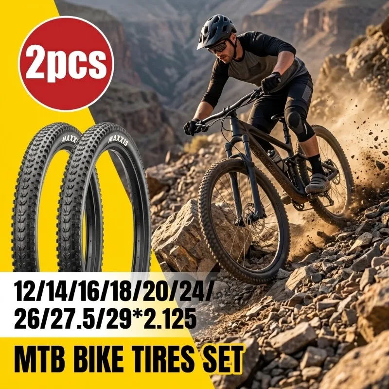 Fahrradreifen 12 14 16 18 20 24 26 27,5 29x2,125 Mountainbike-Reifen MTB BMX Offroad-Fahrradreifen (2 Stück)