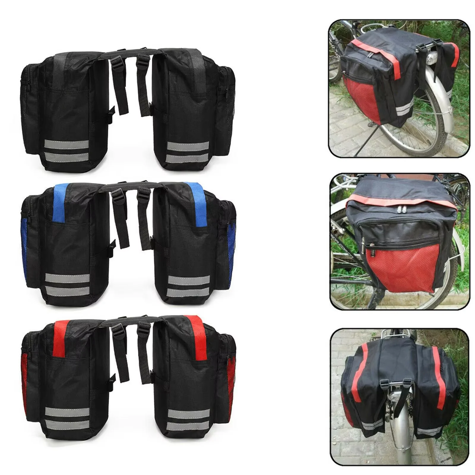 Hochkapazitäts-Doppelseitige Fahrrad-Gepäckträgertasche mit Robuster – Immagine 6