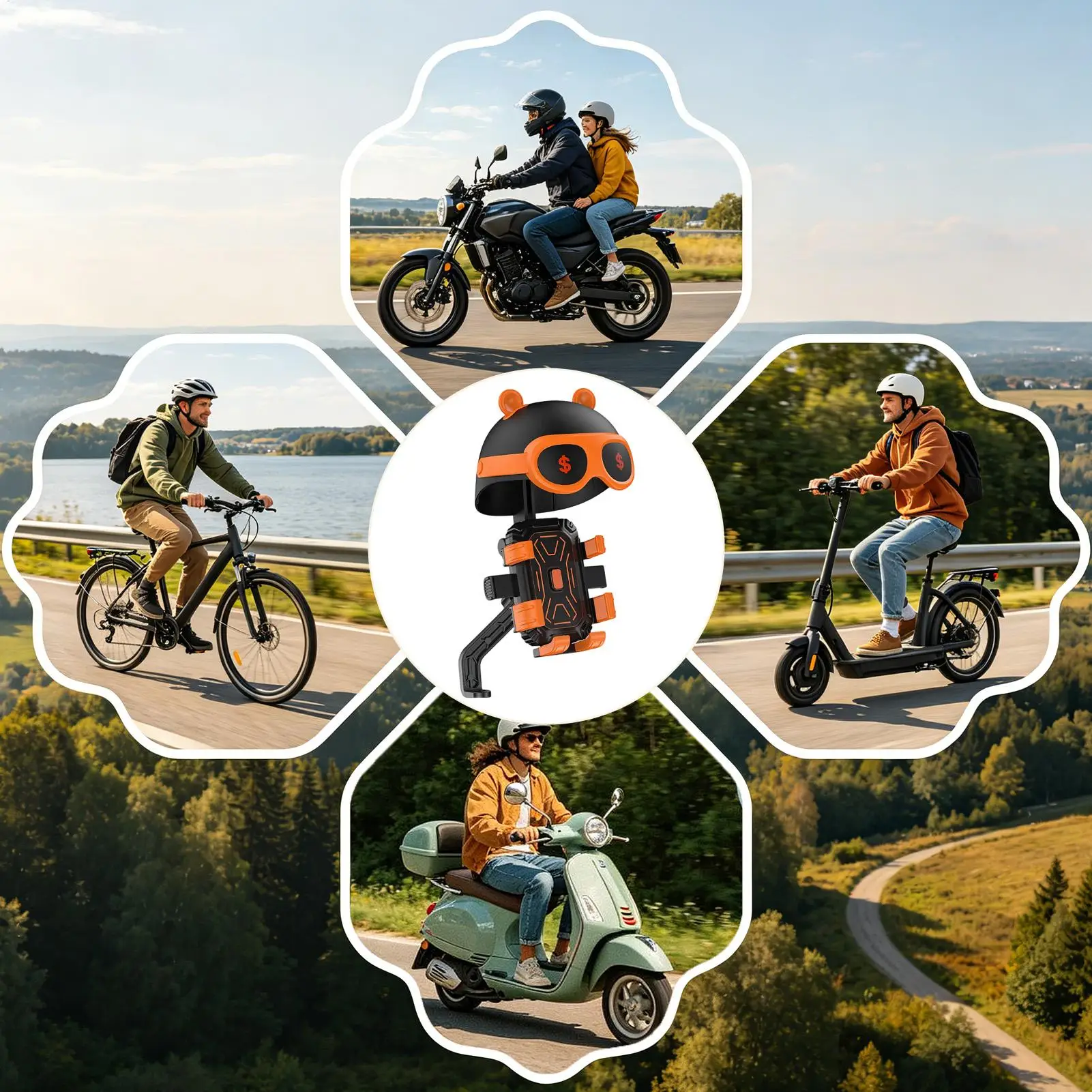 Motorrad-Lenker-Sonnenschutzhalterung, wasserdichter Handyhalter – Image 5