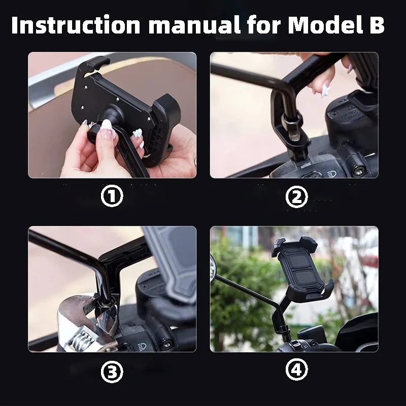 Universelle Motorrad-Handyhalterung 360° ° Drehbarer, stoßfester – Image 5