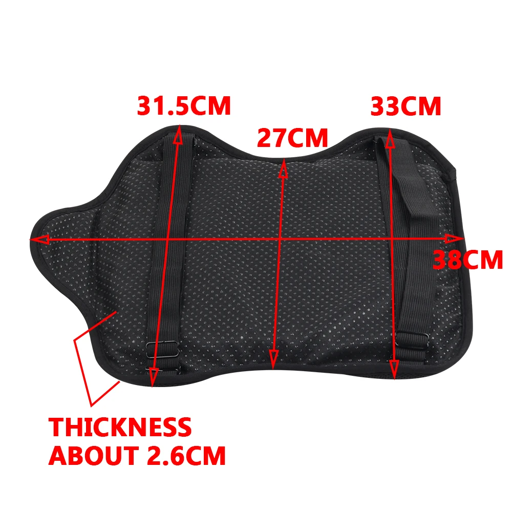 Motorrad Gel Sitzkissen Atmungsaktive Wärmedämmung Air Pad Abdeckung – Immagine 3