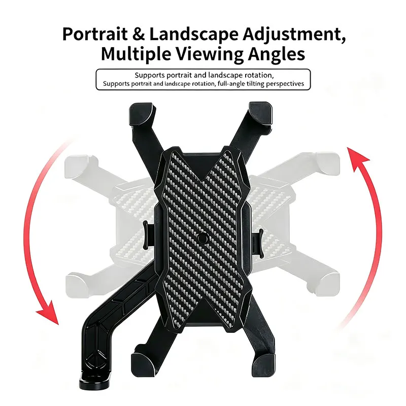 Motorrad-Handyhalterung für Lenker und Rückspiegel 360° ° Drehbare – Image 3