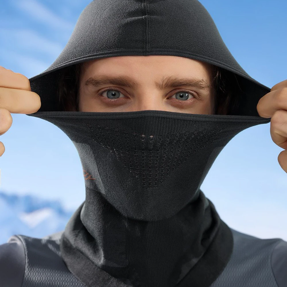 Sport Winter Thermal Radfahren Gesichtsmaske Sturmhaube Kopfbedeckung – Immagine 3