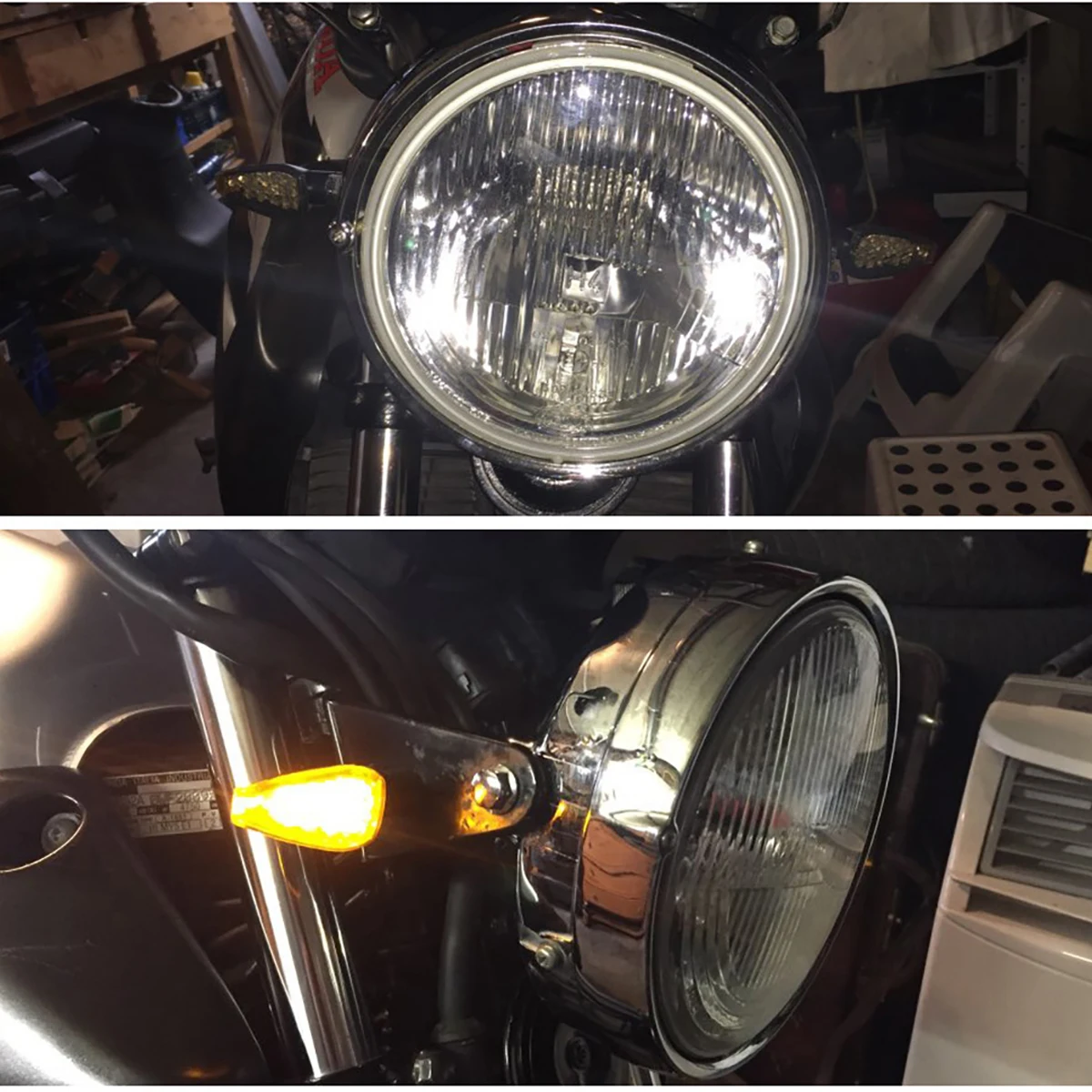 Universal LED Motorrad Blinker 12V wasserdicht Bernstein Blinker – Bild 6