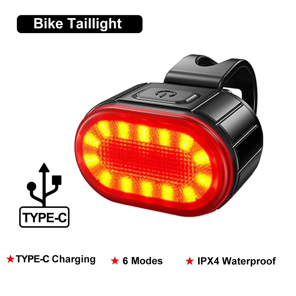 Fahrrad Vorder- und Rücklicht Set USB-Aufladbare Scheinwerfer MTB Wasserdichtes Rücklicht LED-Laterne