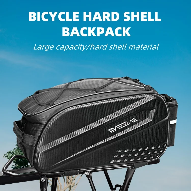 Fahrradtasche, Hartschalen-Rücksitztasche, Mountainbike-Gepäcktasche, Fahrradzubehör, 10 l multifunktionale