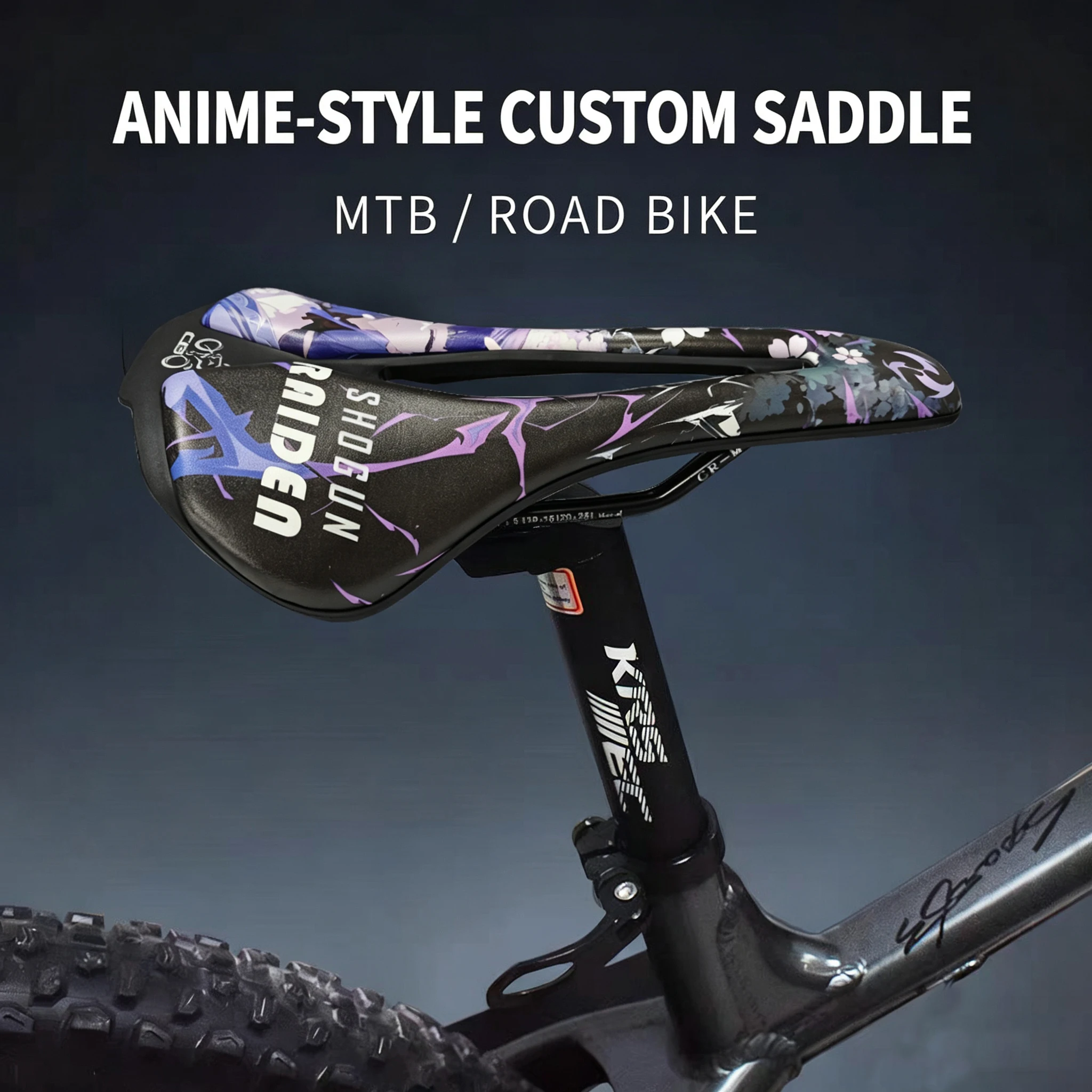 Fahrradsattel MTB Mountainbike Rennrad-Sitz PU-Leder Gel-Gefülltes – Immagine 4
