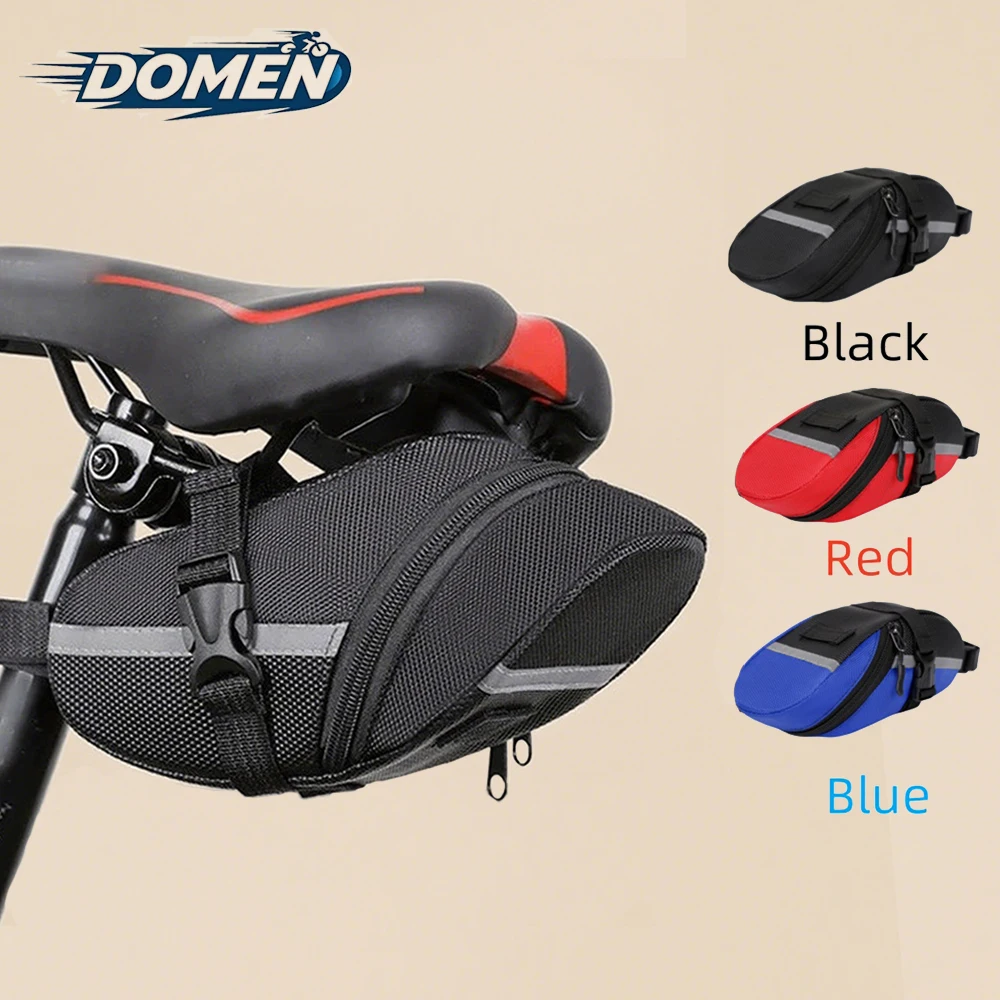DOMEN Fahrrad Wasserdichte Satteltasche Fahrrad Reflektierende Schwanz Tasche MTB Fahrrad Universal Hinten