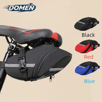 DOMEN Fahrrad Wasserdichte Satteltasche Fahrrad Reflektierende Schwanz Tasche MTB Fahrrad Universal Hinten