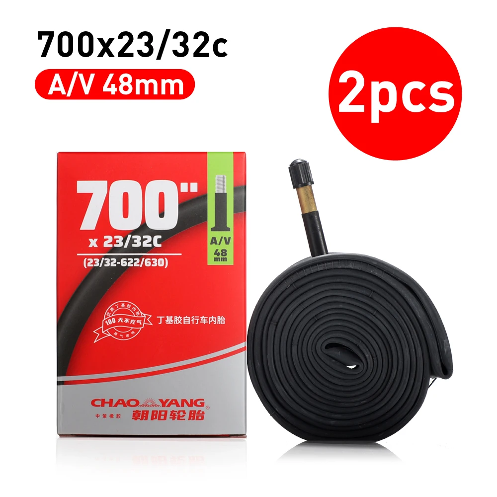 ChaoYang fahrrad schlauch 700C 23C 25C 28C 35C 45C kamera Schrader Presta ventil innen rohr rennrad (2 Stück)