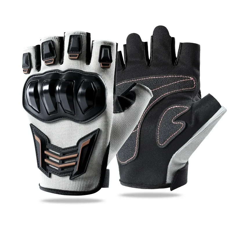 Motorrad Handschuhe Halb Finger Atmungsaktive Tragen-beständig Anti Slip Anti Fall Racing Outdoor Radfahren