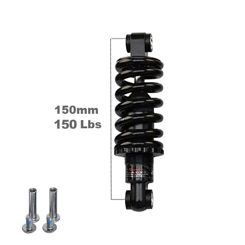 Attlvtu MTB Hinterer Stoßdämpfer, 150mm 165mm 190mm Fahrrads Pulen Feder Aufhängung