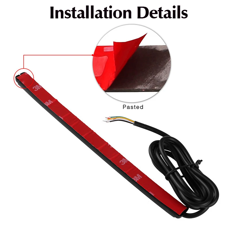 Motorrad-Rücklicht 48LED Bremslicht Richtungsanzeige mit Blinkfunktion – Bild 4