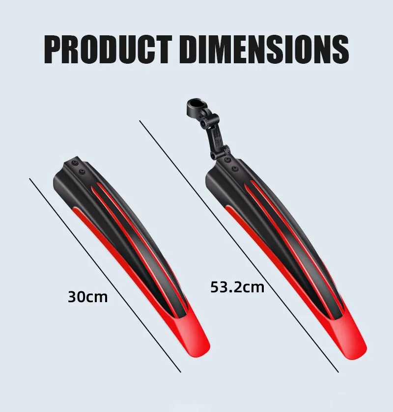 Fahrrad kotflügel Splash Fender Guard Set Mountainbike (2 Stück) – Bild 3