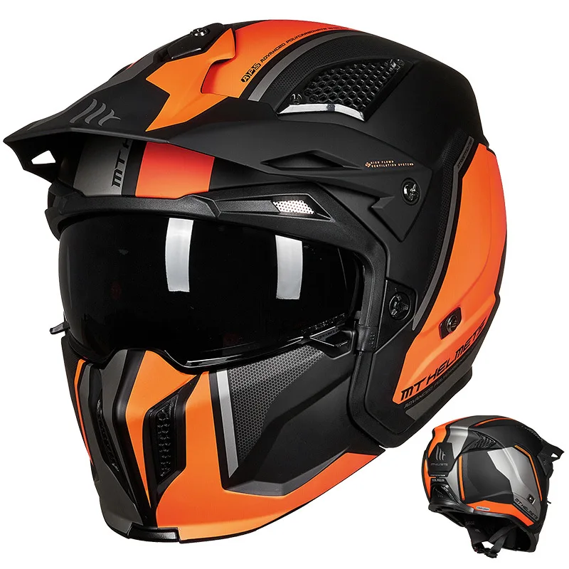 MT STREETFIGHT Motorradhelme Full Face Half Face DOT ECE-geprüft Off – Bild 4