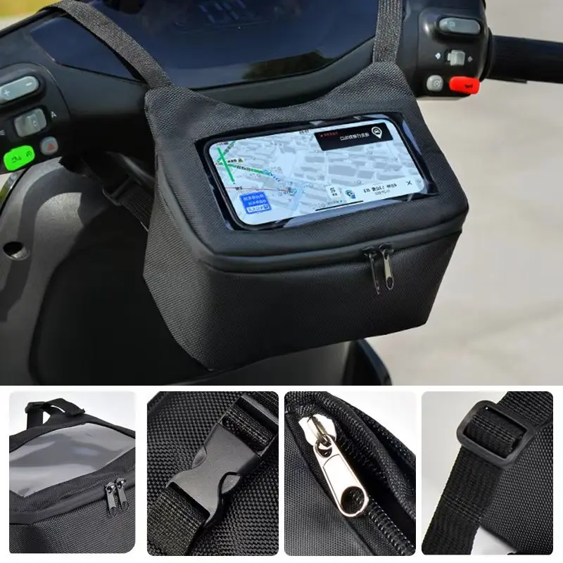 SEAMETAL Motorrad-Fahrrad-Lenkertasche, multifunktionale Fahrradtasche, Handyhalterung, Aufbewahrungstaschen