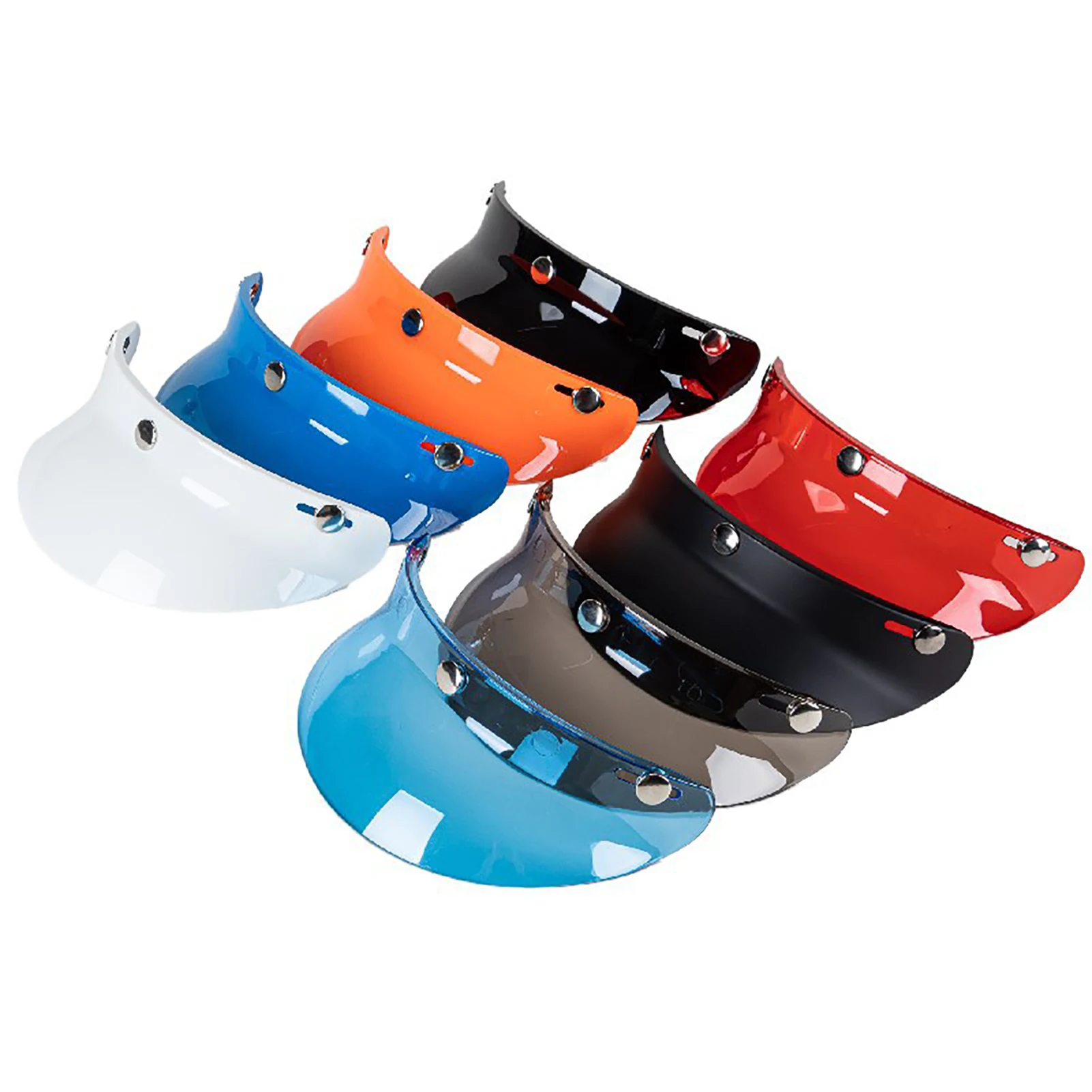 Motorradhelme Visier Peak-Shield Universal 3-Snap Vintage Ersatzhelme – Image 3