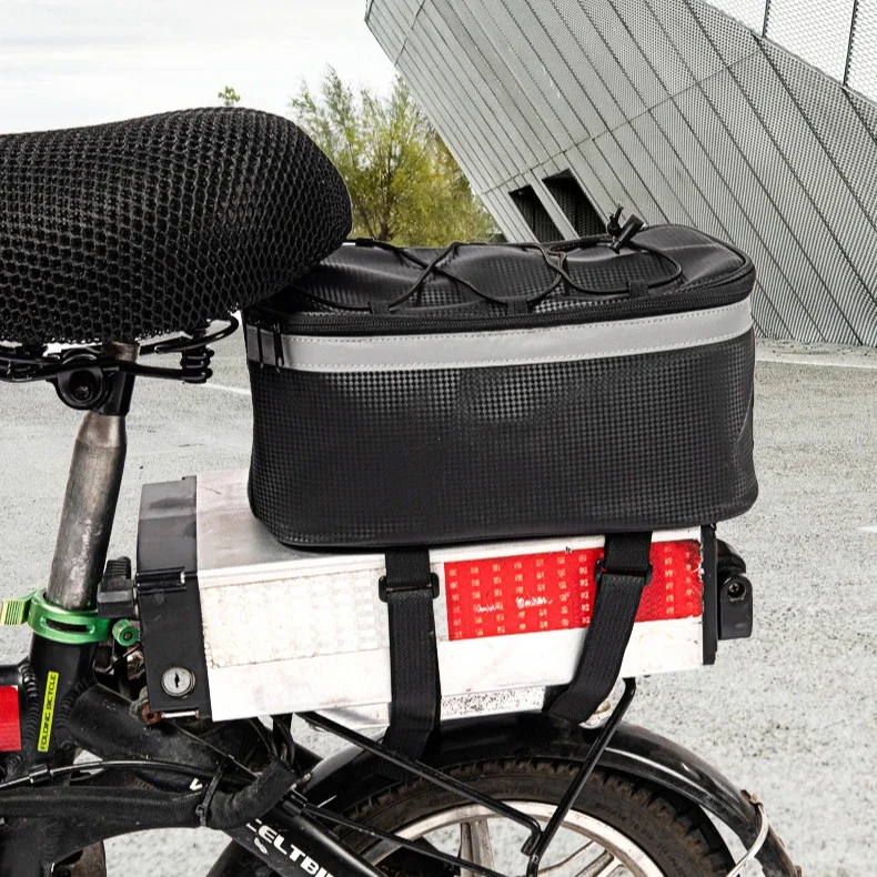 Tragbare Motorrad Rucksack Fahrrad Stamm Tasche Fahrrad Rack Hinten – Bild 4